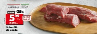 Dia Solomillo de cerdo oferta