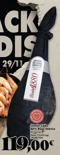 Gadis BOADAS Jamón Cobo 50% Raza Ibérica oferta