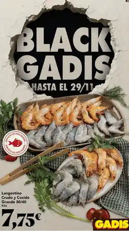 Gadis Langostino Crudo y Cocido Grande 30/40 oferta