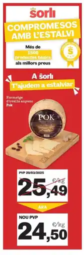 Sorli POK Formatge d'ovella anyenc oferta