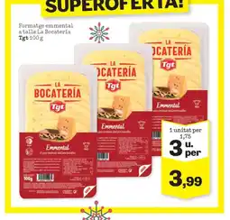 Sorli TGT Formatge emmental a talls La Bocatería oferta