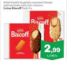 Sorli LOTUS BISCOFF Gelat bombó de galeta caramel·litzada amb xocolata amb llet o blanca oferta