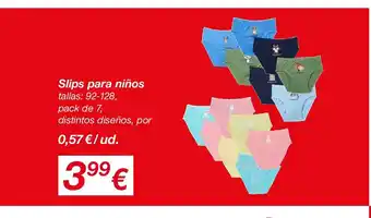 KIK Slips para niños oferta