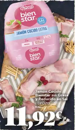 Gadis EL POZO Jamón Cocido Bienstar sin Grasa y Reducido en Sal oferta