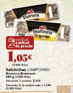 Gadis CAMPOFRÍO Salchichas oferta