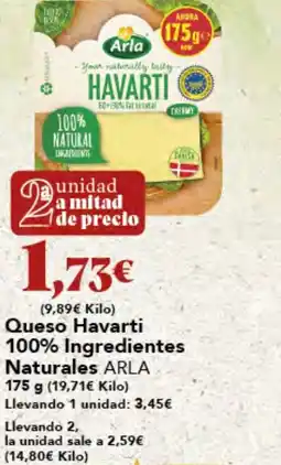 Gadis ARLA Queso Havarti 100% Ingredientes Naturales oferta