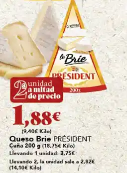 Gadis PRÉSIDENT Queso Brie oferta