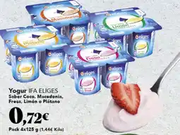 Gadis IFA ELIGES Yogur Sabor Coco, Macedonia, Frosa, Limón o Plátano oferta