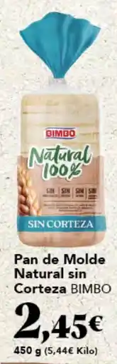 Gadis BIMBO Pan de Molde Natural sin Corteza oferta
