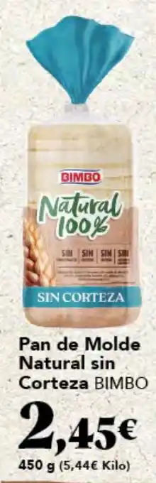 Gadis BIMBO Pan de Molde Natural sin Corteza oferta