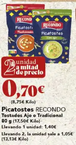 Gadis RECONDO Picatostes Tostados Ajo o Tradicional oferta