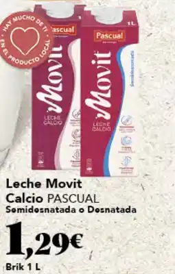 Gadis PASCUAL Leche Movit Calcio Somidosnatada o Dosnatada oferta