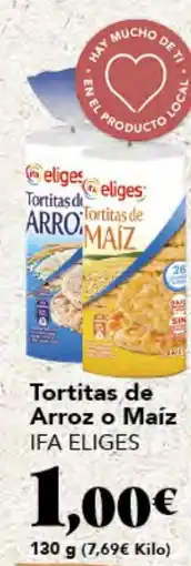 Gadis IFA ELIGES Tortitas de Arroz o Maíz oferta
