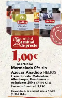 Gadis HELIOS Mermelada 0% sin Azúcar Añadido oferta