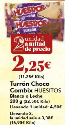 Gadis HUESITOS Turrón Choco Combix oferta