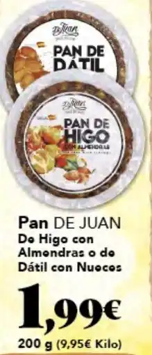 Gadis DE JUAN Pan Do Higo con Almendras o do Dátil con Nuocos oferta