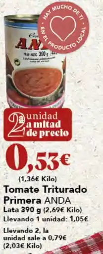 Gadis ANDA Tomate Triturado Primera oferta
