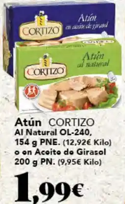 Gadis CORTIZO Atún Al Natural OL-240 oferta