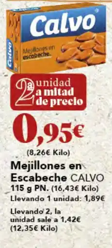 Gadis CALVO Mejillones en Escabeche oferta