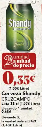 Gadis CRUZCAMPO Cerveza Shandy oferta