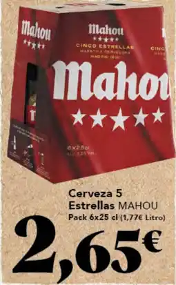 Gadis MAHOU Cerveza 5 Estrellas oferta