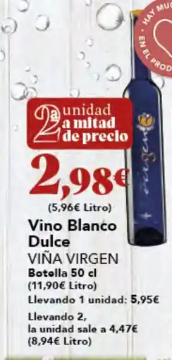 Gadis VIÑA VIRGEN Vino Blanco Dulce oferta