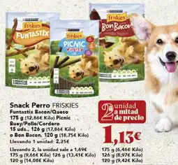 Gadis FRISKIES Snack Perro Funtastix Bacon/Quoso oferta
