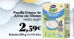Gadis HERO BABY Papilla Crema de Arroz sin Gluten oferta