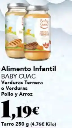 Gadis BABY CUAC Alimento Infantil oferta