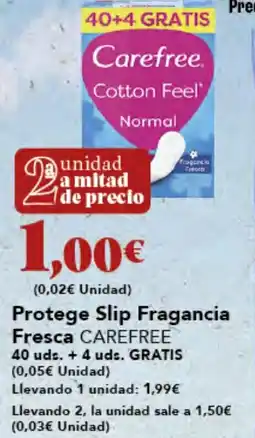 Gadis CAREFREE Protege Slip Fragancia Fresca oferta