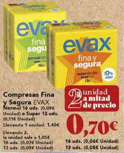 Gadis EVAX Compresas Fina y Segura oferta