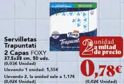 Gadis FOXY Servilletas Trapuntati 2 Capas oferta
