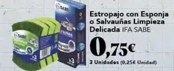 Gadis IFA SABE Estropajo con Esponja o Salvauñas Limpieza Delicada oferta