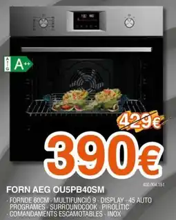 Expert AEG Forn ou5pb40sm oferta