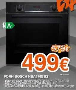 Expert BOSCH Forn hba574bb3 oferta