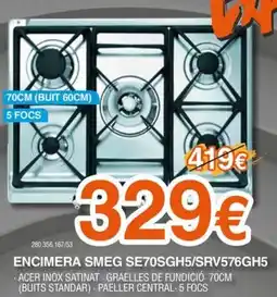 Expert SMEG Encimera se70sgh5/srv576gh5 oferta