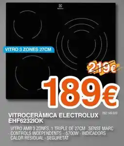 Expert ELECTROLUX Vitroceràmica ehf62321ok oferta