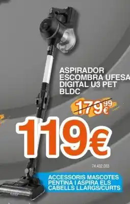 Expert Aspirador escombra ufesa digital u3 pet bldc oferta