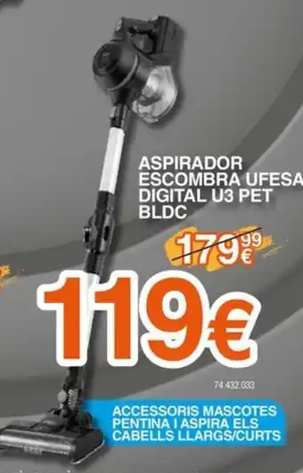 Expert Aspirador escombra ufesa digital u3 pet bldc oferta