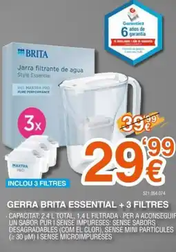 Expert BRITA Gerra essential +3 filtres oferta
