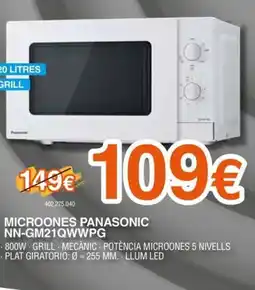 Expert PANASONIC Microones nn-gm21qwwpg oferta