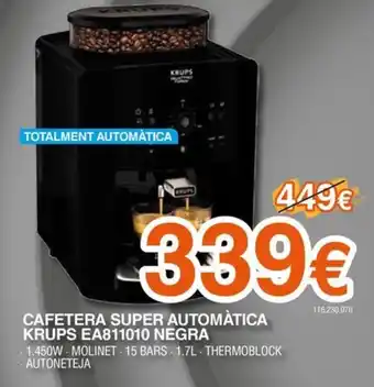 Expert KRUPS Cafetera super automàtica ea811010 negra oferta
