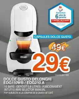 Expert DELONGHI Dolce gusto edg110wb/edg210.a oferta