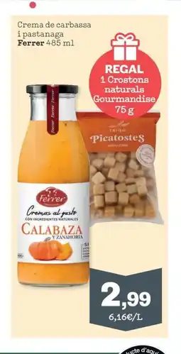 Sorli FERRER Crema de carbassa i pastanaga oferta