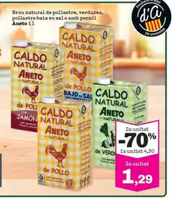 Sorli ANETO Brou natural de pollastre, verdures, pollastre baix en sal o amb pernil oferta