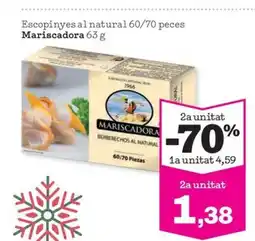 Sorli MARISCADORA Escopinyes al natural 60/70 peces oferta