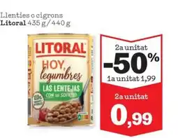 Sorli LITORAL Llenties o cigrons oferta