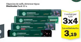 Sorli STARBUCKS Càpsules de cafè, diversos tipus oferta
