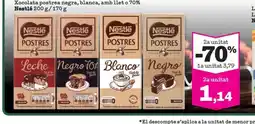 Sorli NESTLÉ Xocolata postres negra, blanca, amb llet o 70% oferta