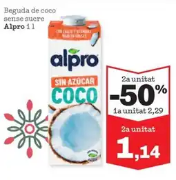 Sorli ALPRO Beguda de coco sense sucre oferta